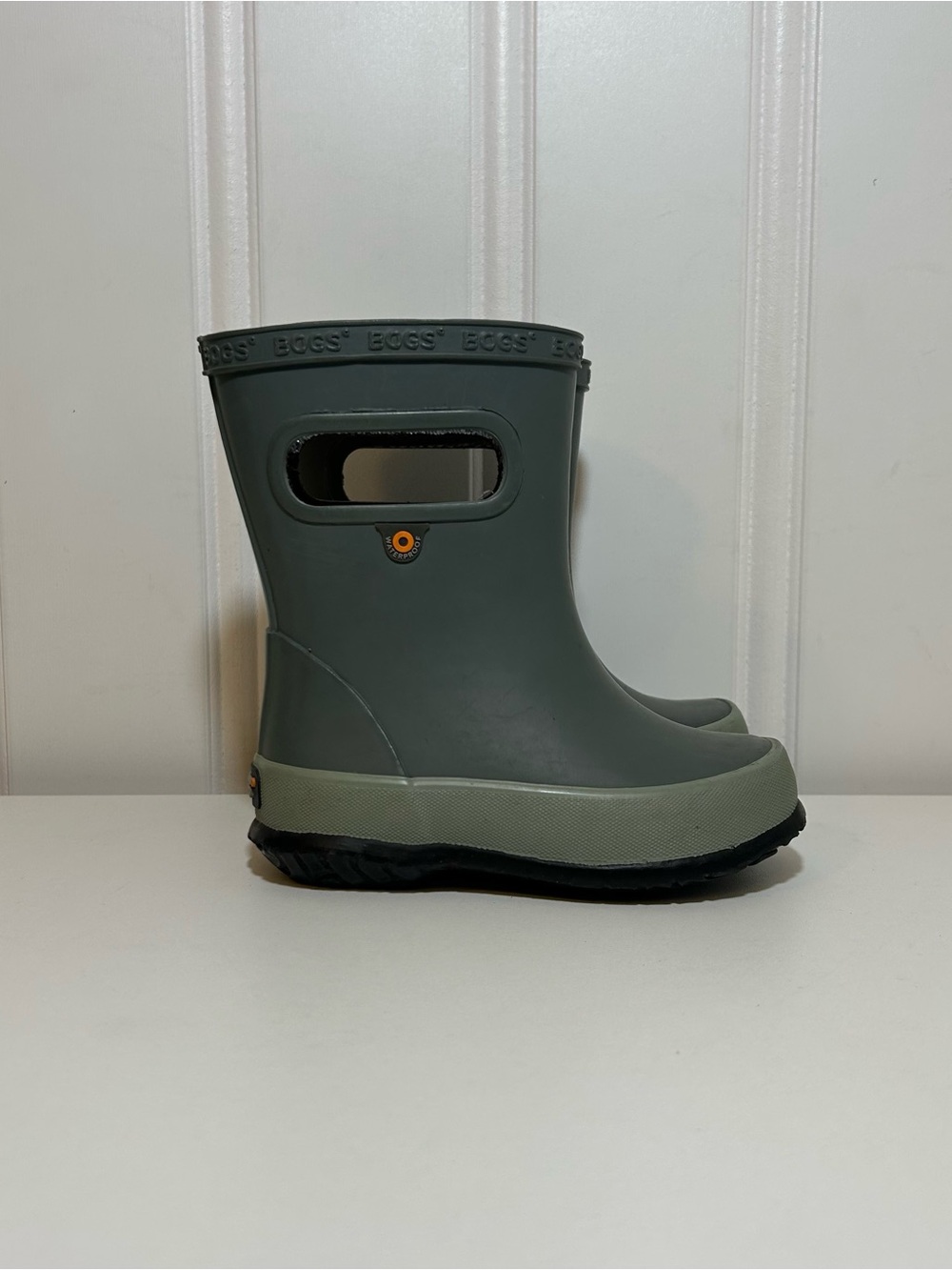 Bogs skipper rubber rain boots Kids' grey Waterproof Pull-On